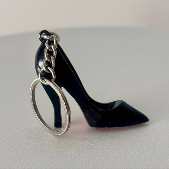 Black Rhinestone Embellished Women's Shoe Keychain - Picture 3 of 3